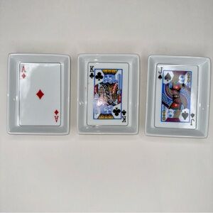 BOSTON WAREHOUSE VINTAGE 2004 CARD TRINKET TRAYS 3 PC